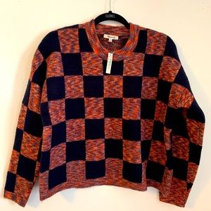 NWT Madewell Checkered Sweater